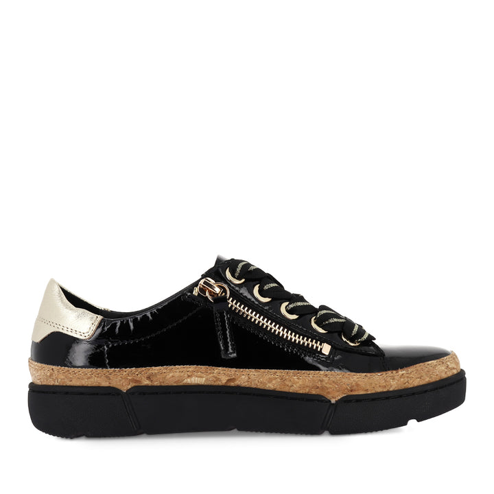 TORAYNE - BLACK GOLD PATENT MULTI LEATHER