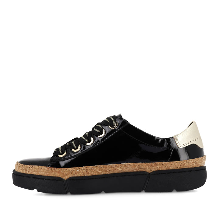 TORAYNE - BLACK GOLD PATENT MULTI LEATHER