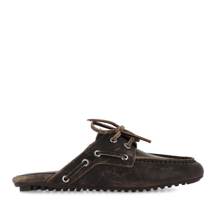 VALVOSO - BLACK-COGNAC RUB LEATHER