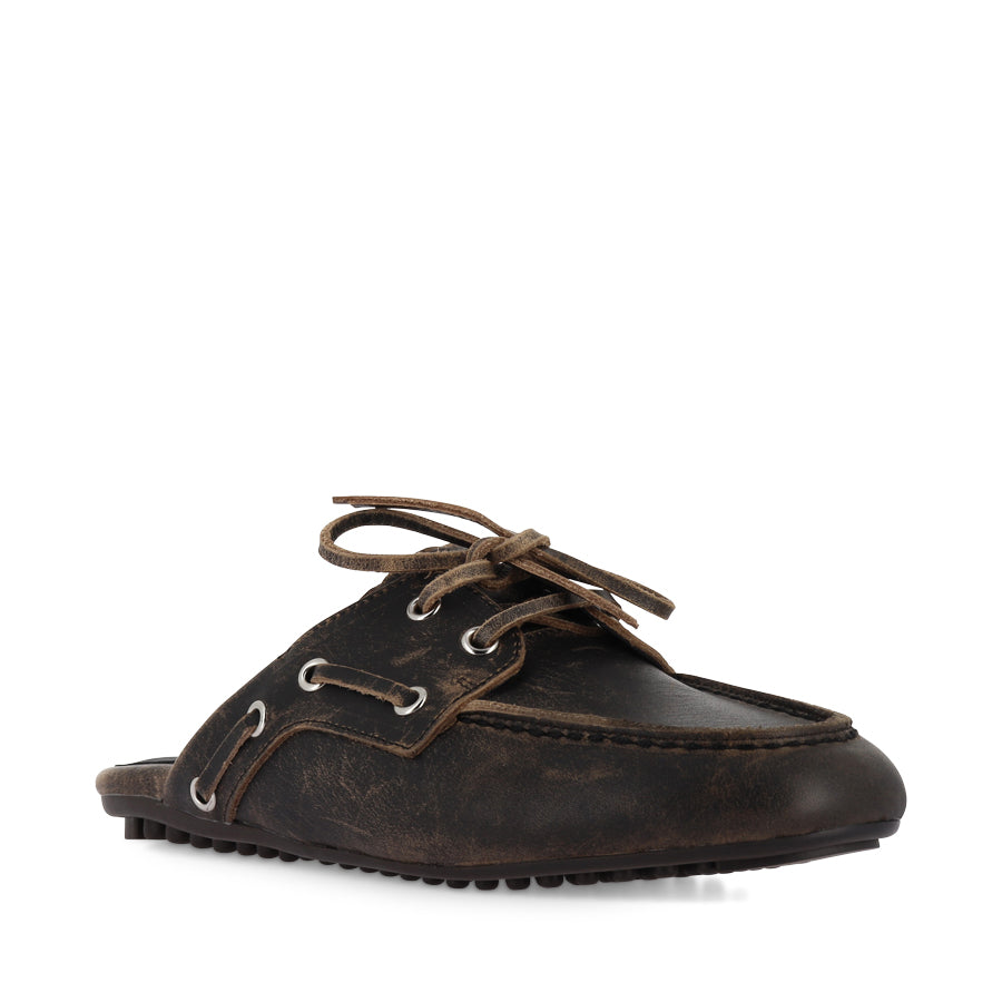 VALVOSO - BLACK-COGNAC RUB LEATHER