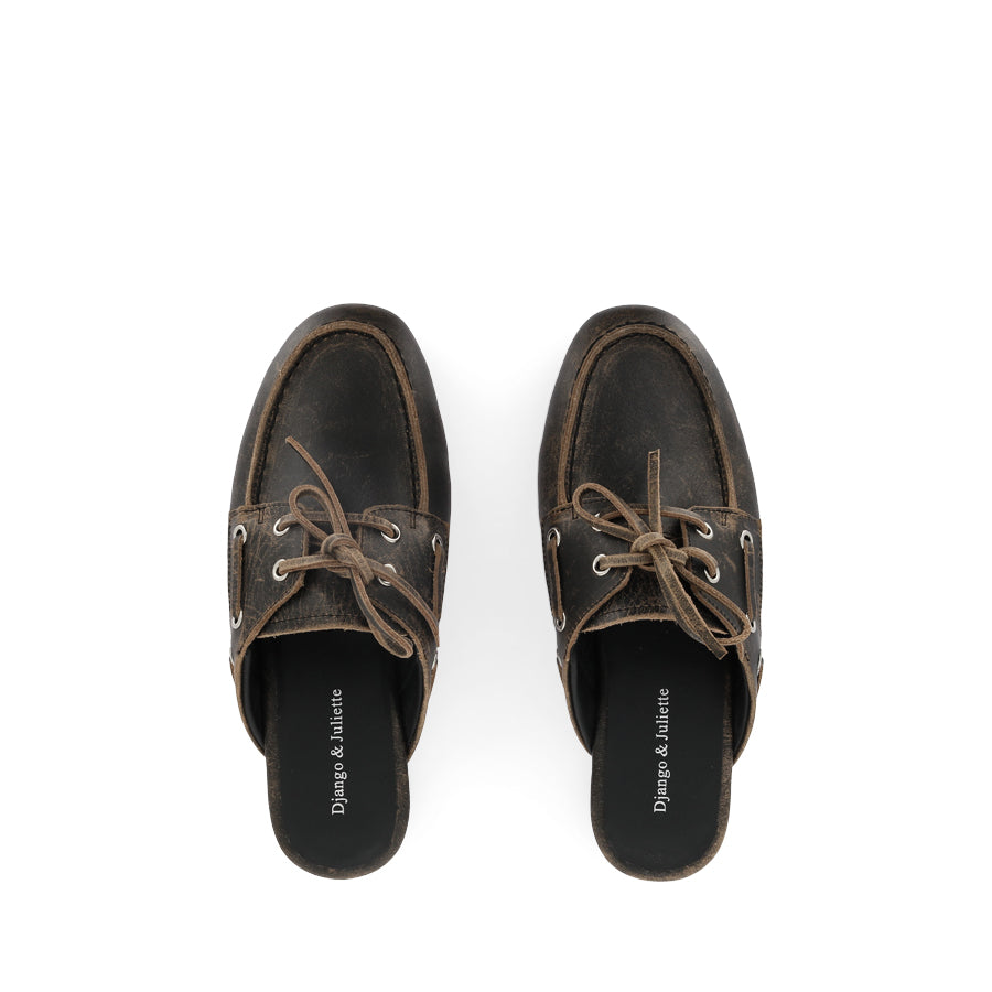 VALVOSO - BLACK-COGNAC RUB LEATHER