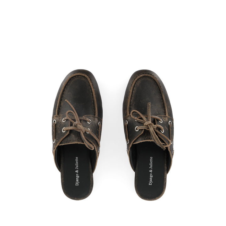 VALVOSO - BLACK-COGNAC RUB LEATHER