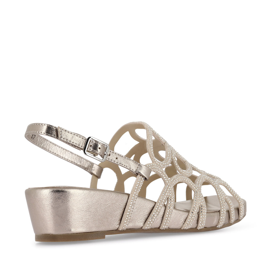 WILDA - CHAMPAGNE LEATHER JEWELS