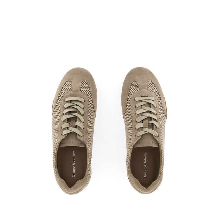 ZASIZI - TAUPE SUEDE MESH