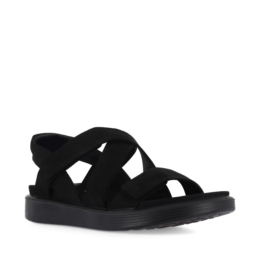 SOFT SANDAL W 238813 - BLACK NUBUCK LEATHER