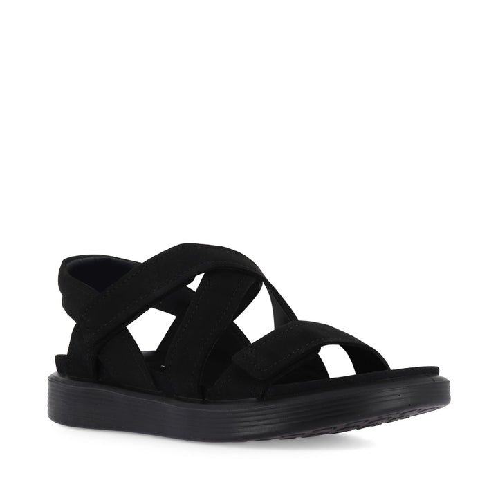 SOFT SANDAL W 238813 - BLACK NUBUCK LEATHER
