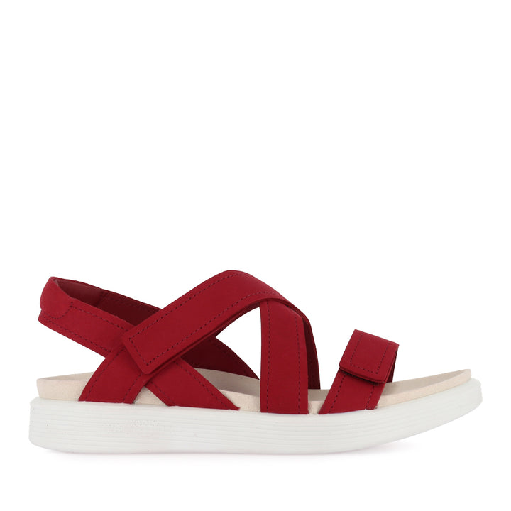 SOFT SANDAL W 238813 - CHILLI RED NUBUCK LEATHER