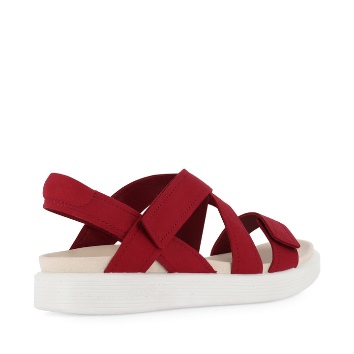 SOFT SANDAL W 238813 - CHILLI RED NUBUCK LEATHER