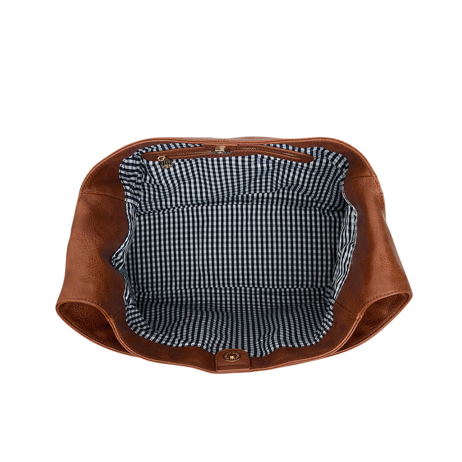 ARCADIA TOTE - TAN PEBBLE