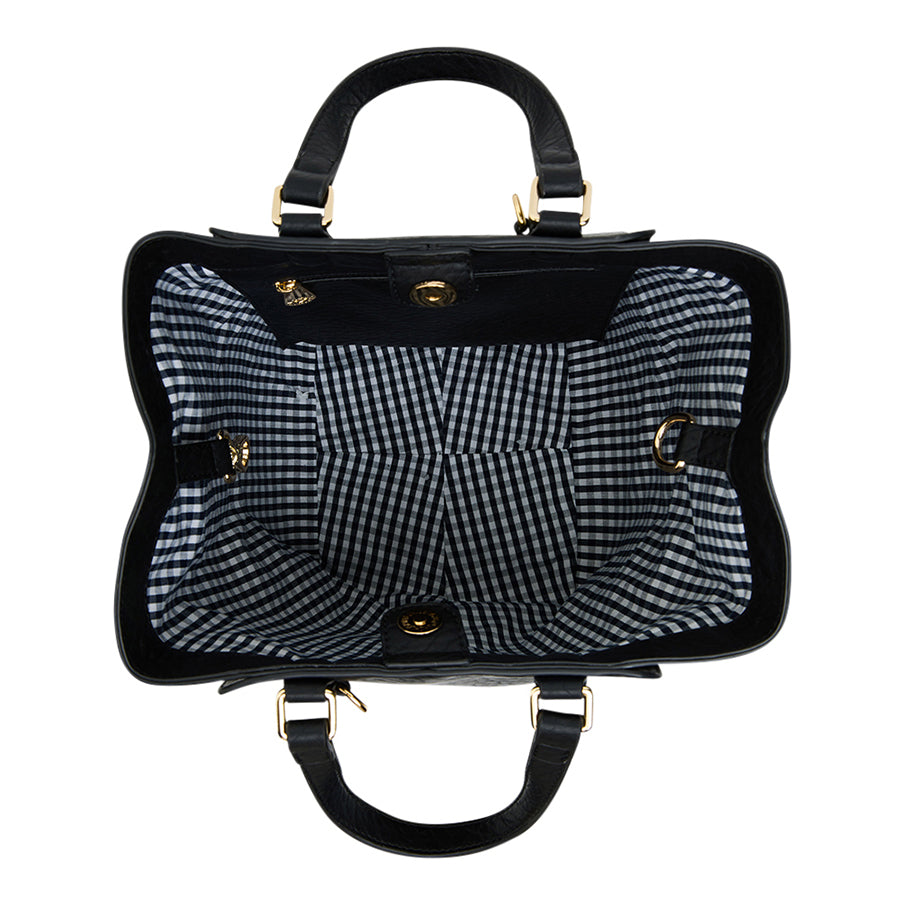 CARNEGIE TOTE - BLACK WEAVE