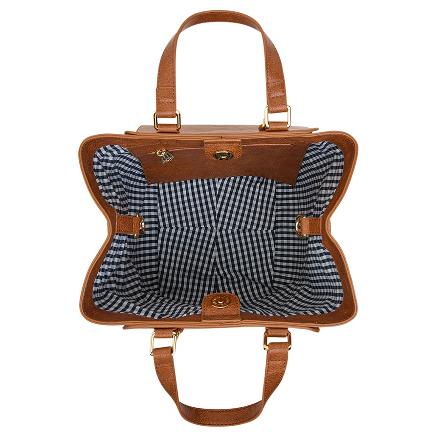 CARNEGIE TOTE - TAN WEAVE
