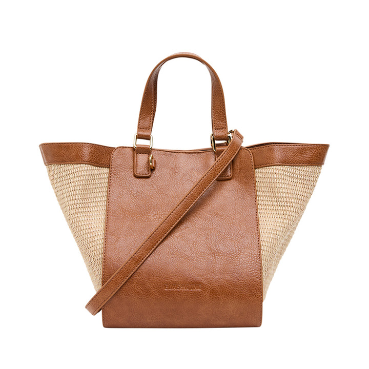 CARNEGIE TOTE - TAN WEAVE