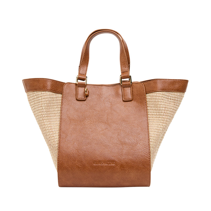 CARNEGIE TOTE - TAN WEAVE
