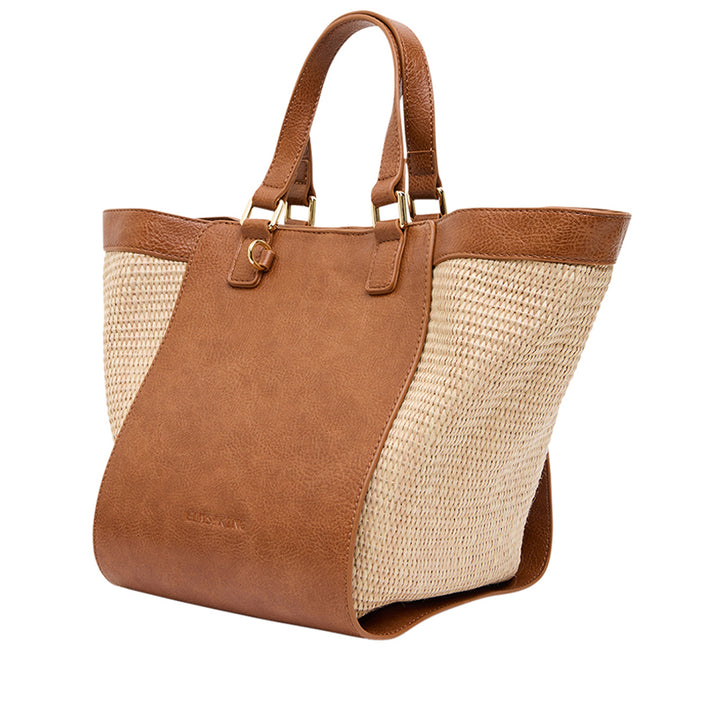 CARNEGIE TOTE - TAN WEAVE
