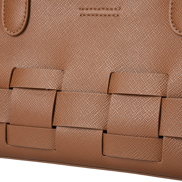 KENLEY EAST-WEST BAG - TAN SAFFIANO