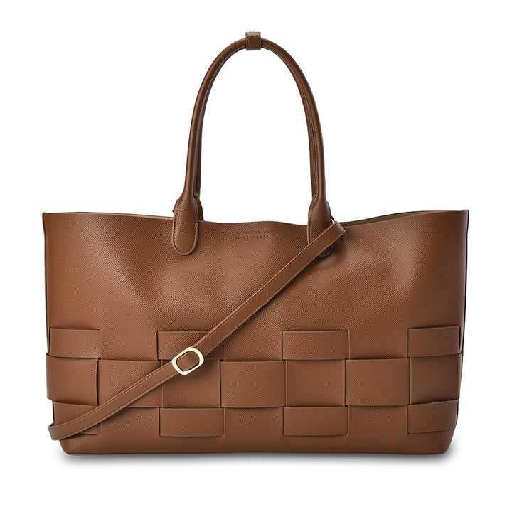 KENSINGTON TOTE - TAN SAFFIANO