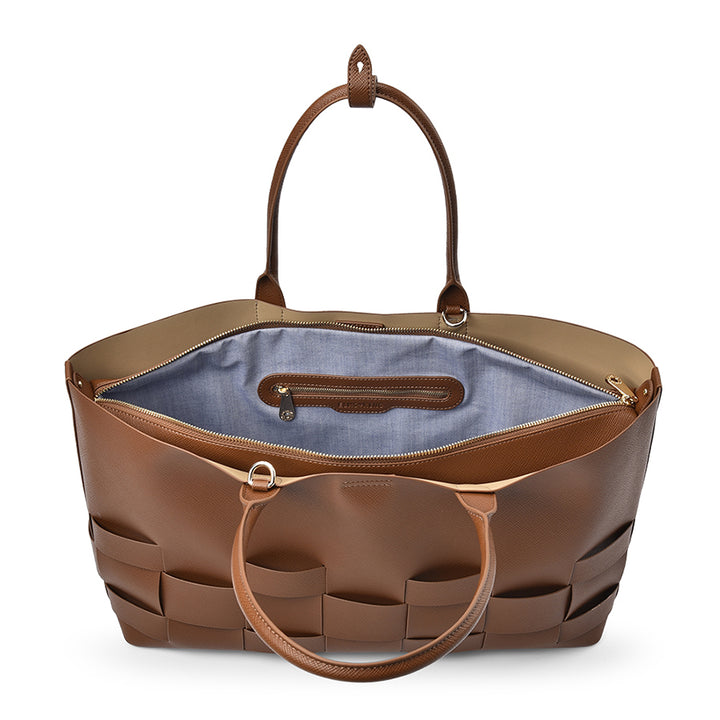 KENSINGTON TOTE - TAN SAFFIANO
