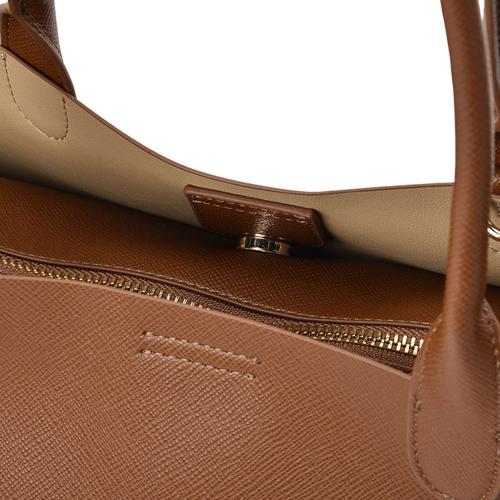 KENSINGTON TOTE - TAN SAFFIANO