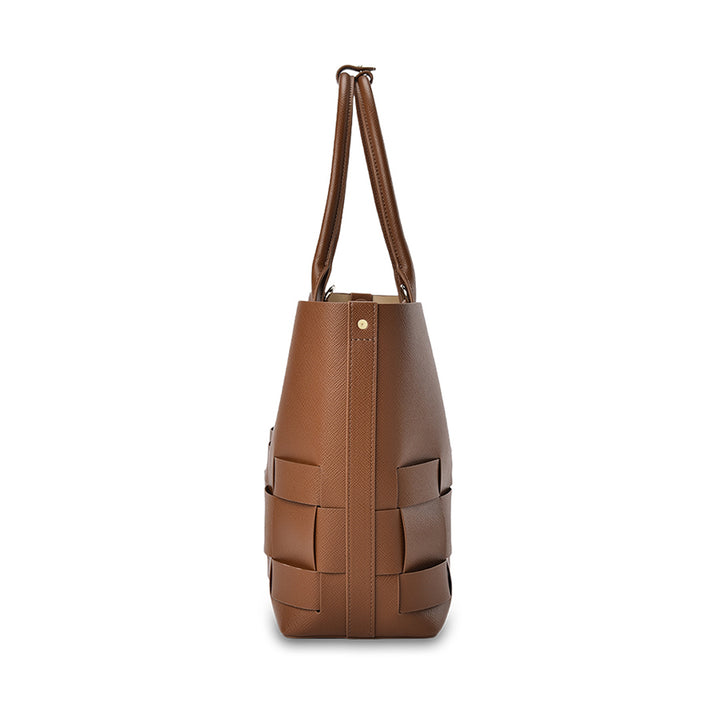 KENSINGTON TOTE - TAN SAFFIANO