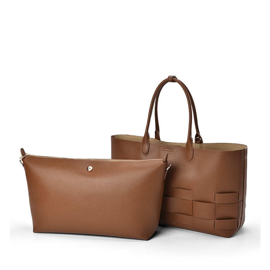 KENSINGTON TOTE - TAN SAFFIANO