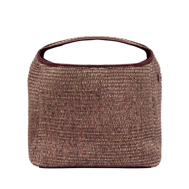 LINTON CROSSBODY LARGE - BURGUNDY COCO WEAVE
