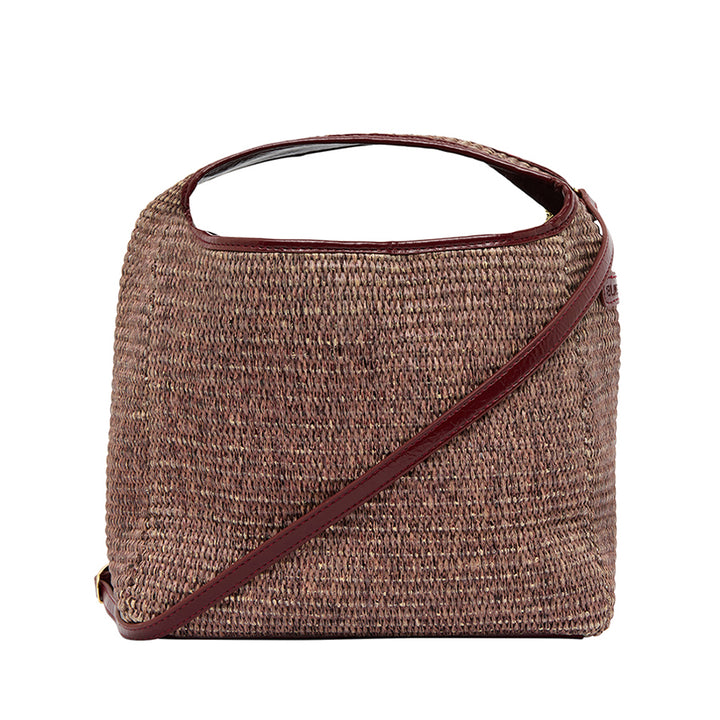 LINTON CROSSBODY LARGE - BURGUNDY COCO WEAVE