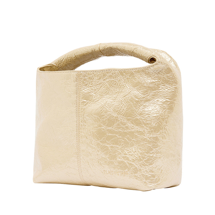 LINTON CROSSBODY LARGE - LIGHT GOLD CRINKLE
