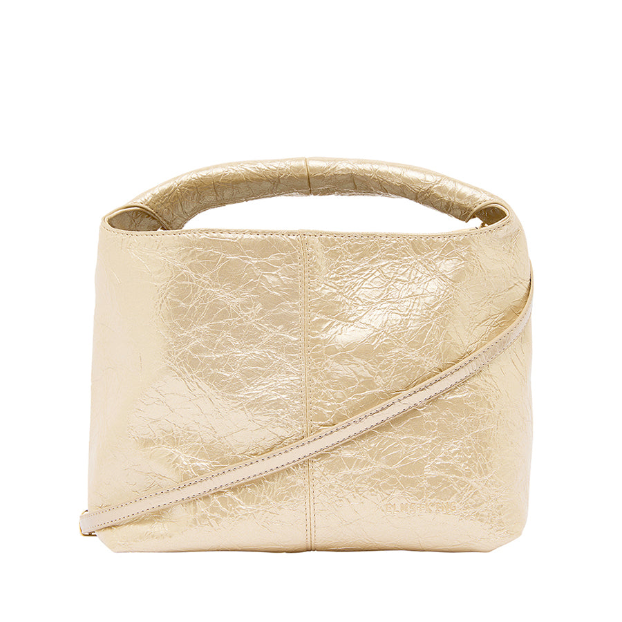 LINTON CROSSBODY LARGE - LIGHT GOLD CRINKLE
