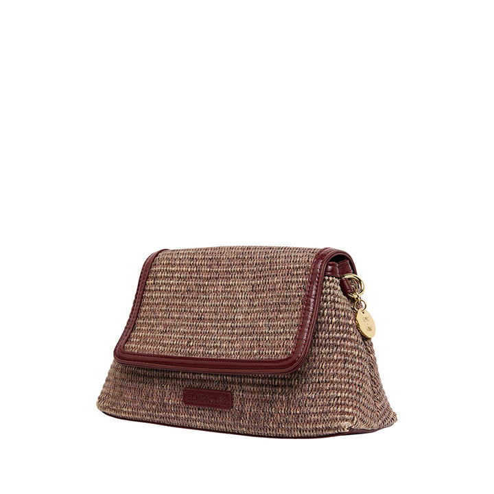 LUGANO CROSSBODY - BURGUNDY/COCO WEAVE