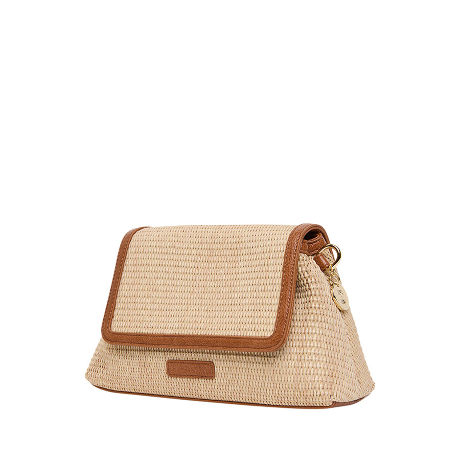 LUGANO CROSSBODY - TAN P / NATURAL WEAVE