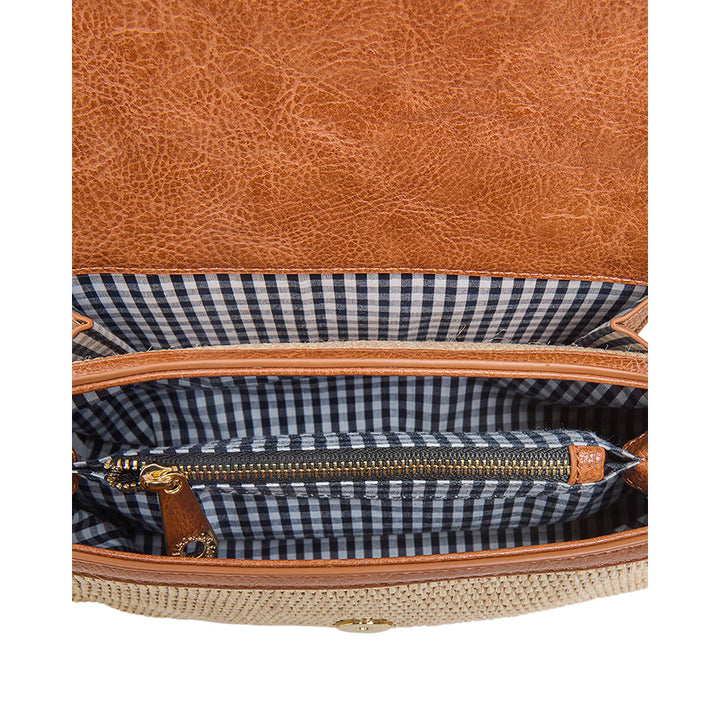 LUGANO CROSSBODY - TAN P / NATURAL WEAVE