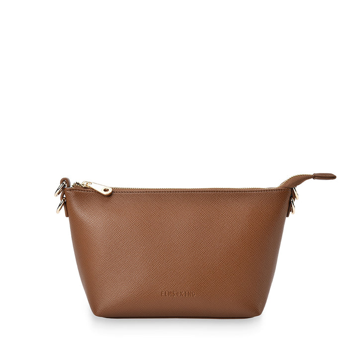 LEYTON CROSSBODY - TAN SAFFIANO