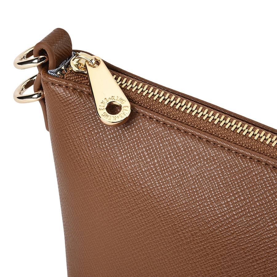 LEYTON CROSSBODY - TAN SAFFIANO