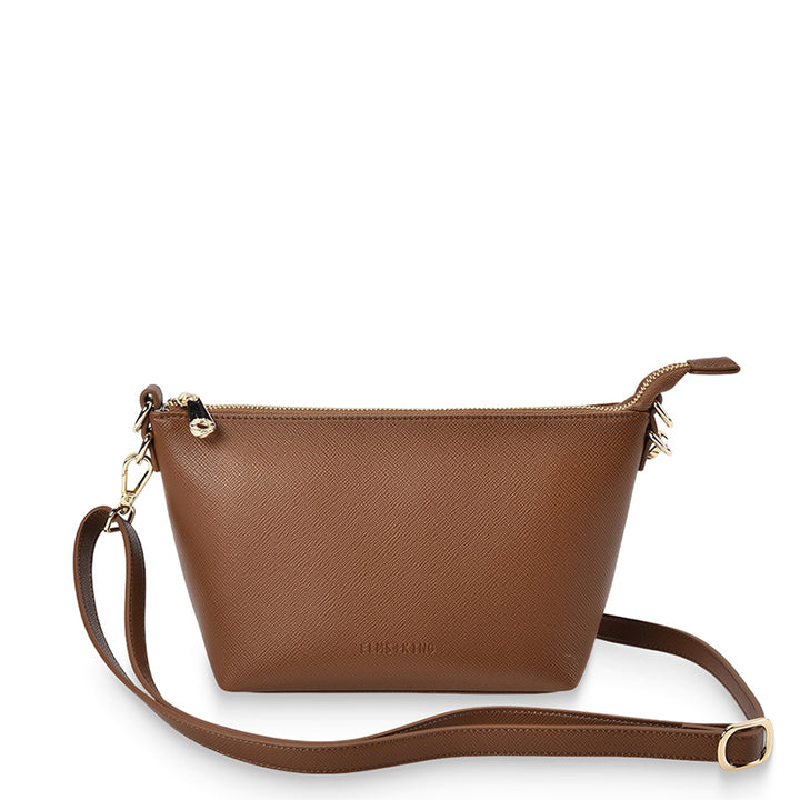 LEYTON CROSSBODY - TAN SAFFIANO