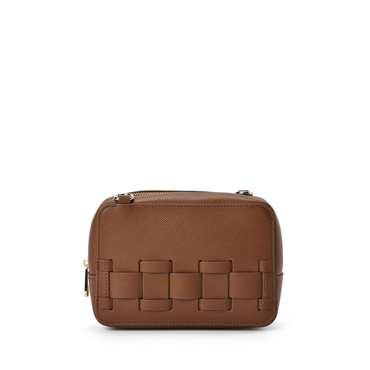 LONDON CROSSBODY - TAN SAFFIANO