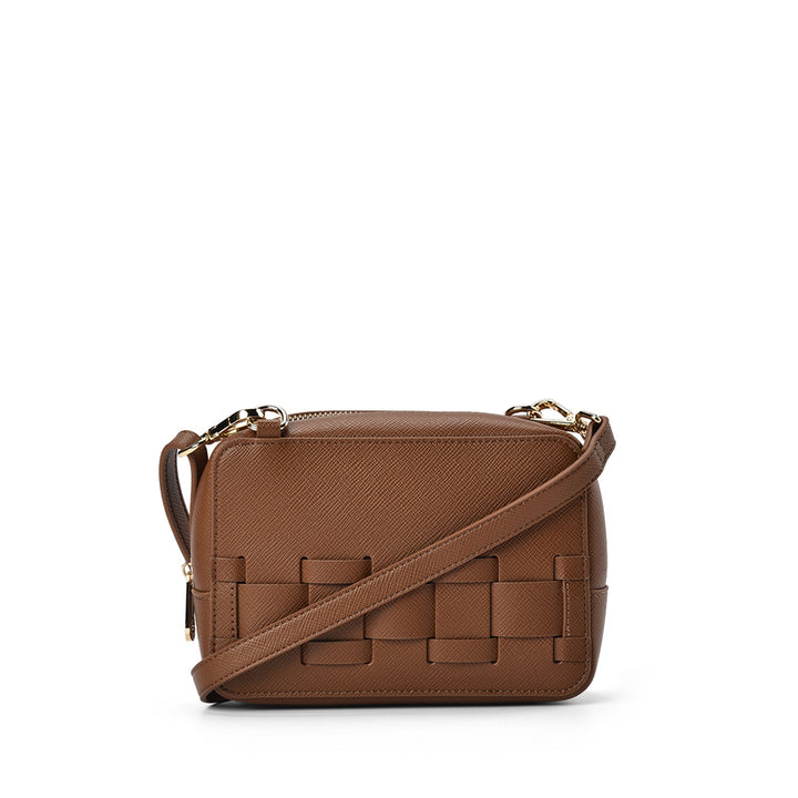LONDON CROSSBODY - TAN SAFFIANO
