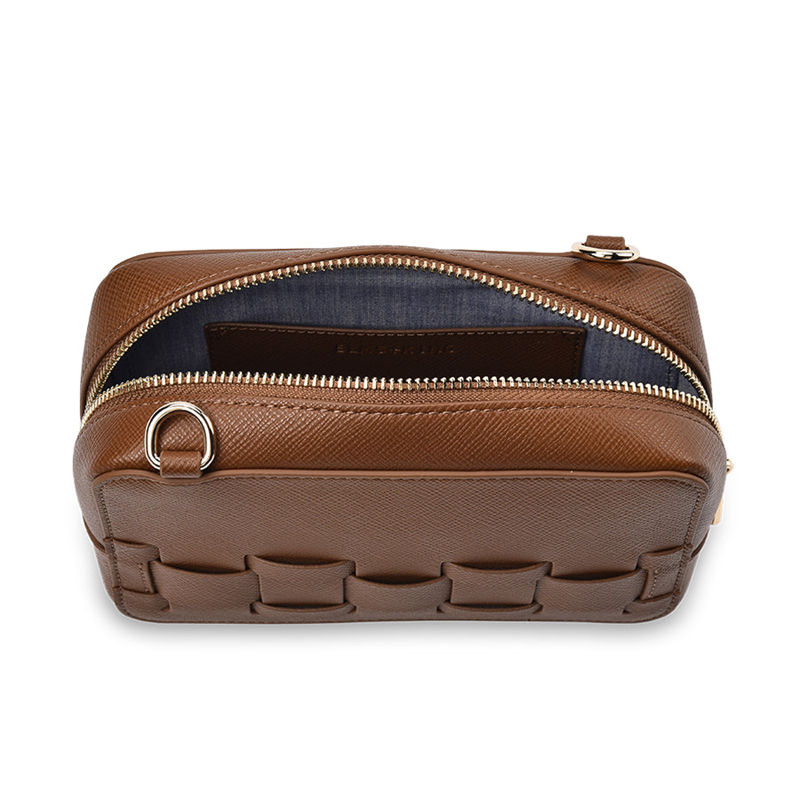 LONDON CROSSBODY - TAN SAFFIANO