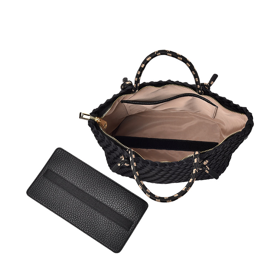 MICHIGAN TOTE - BLACK NEO PLAIT