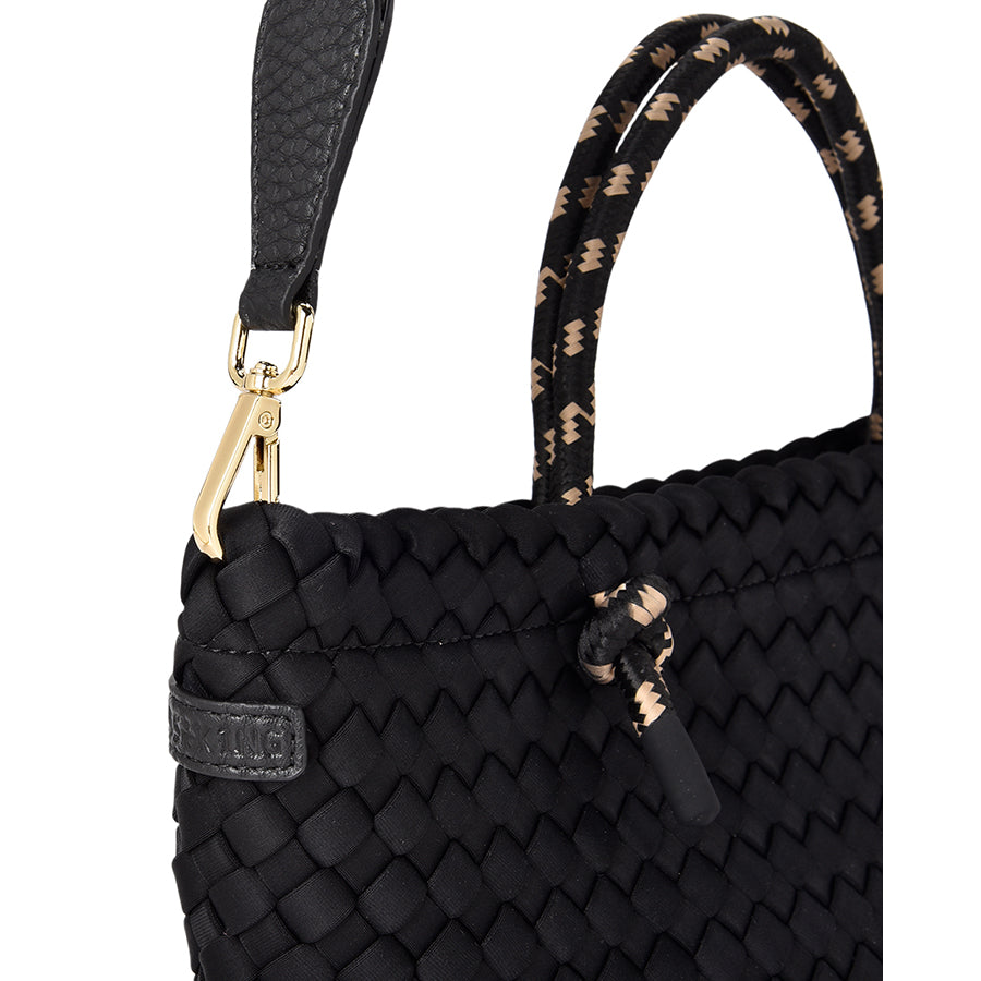 MICHIGAN TOTE - BLACK NEO PLAIT