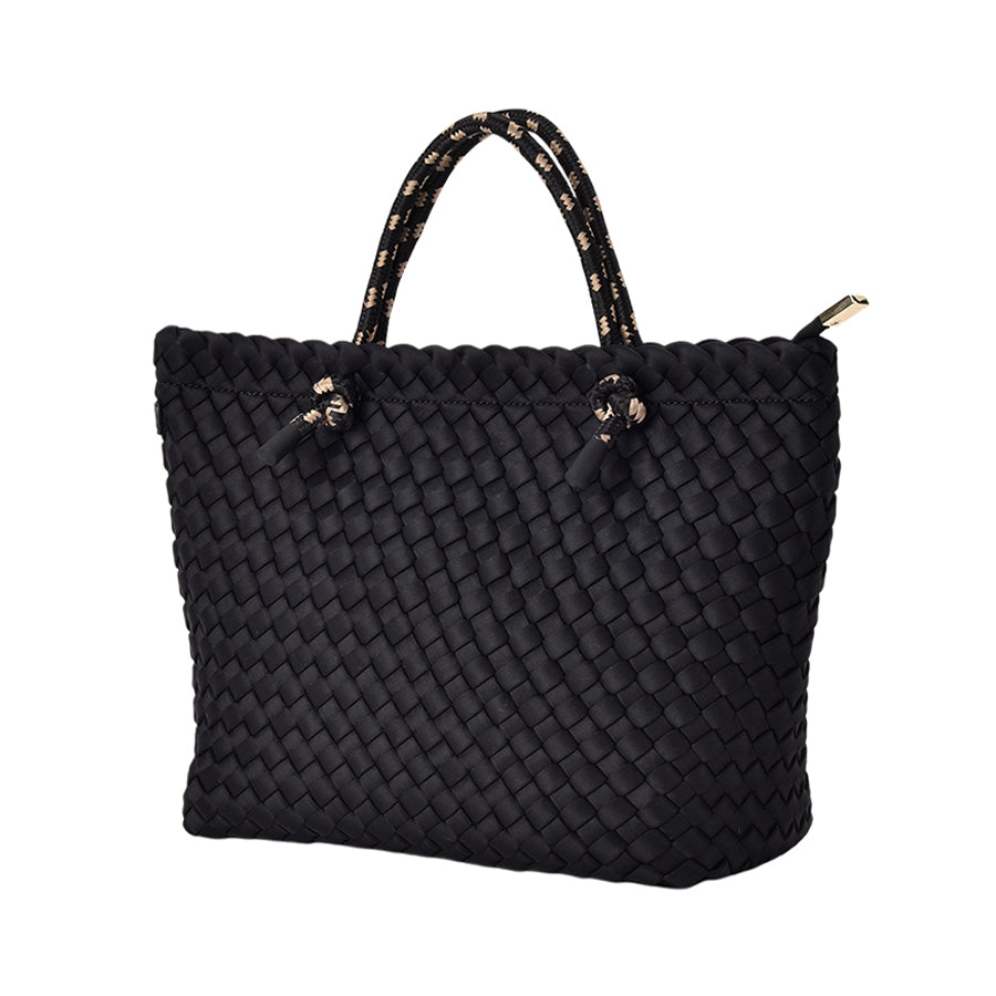 MICHIGAN TOTE - BLACK NEO PLAIT