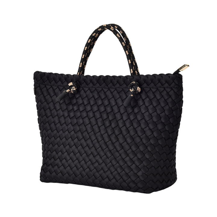 MICHIGAN TOTE - BLACK NEO PLAIT