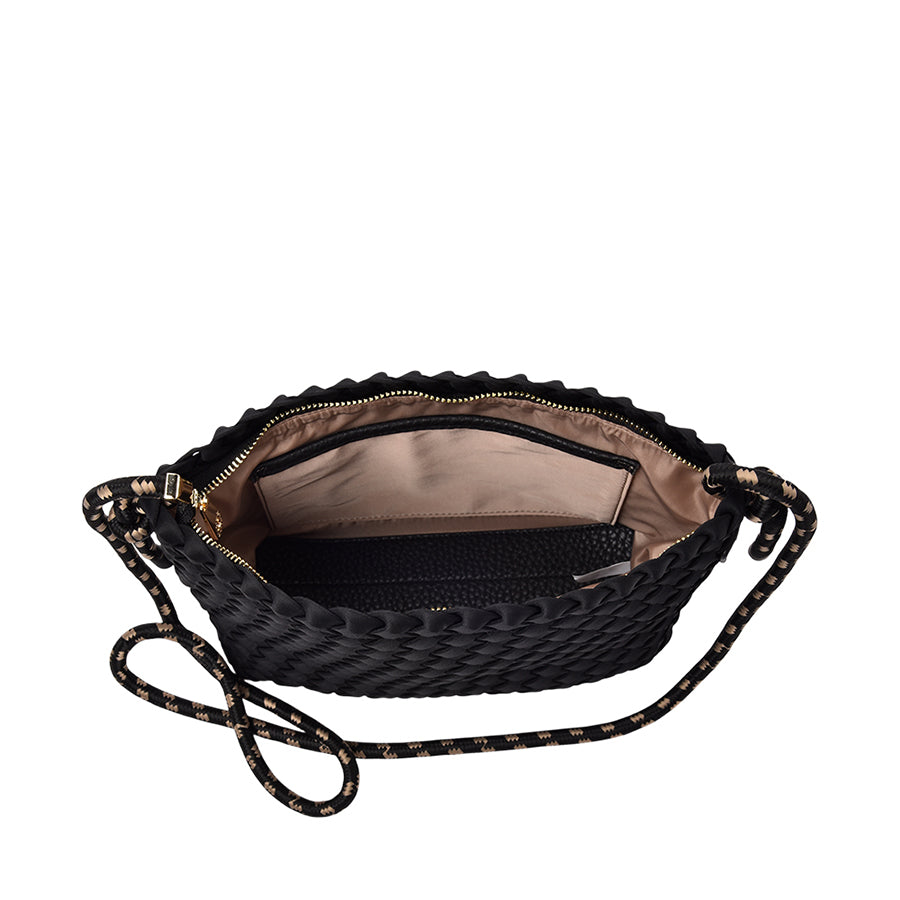 PANAMA CROSSBODY - BLACK NEO PLAIT