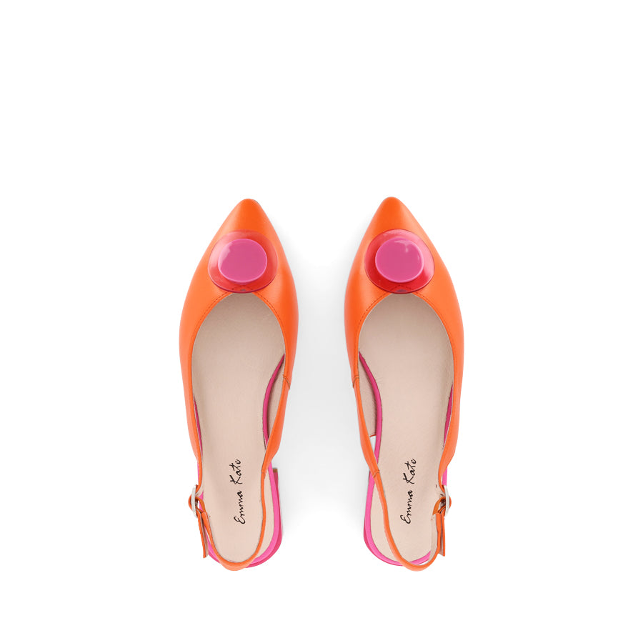 RISKY - ORANGE FUSCHIA LEATHER