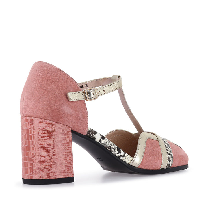 YASMIN - PINK SUEDE MULTI