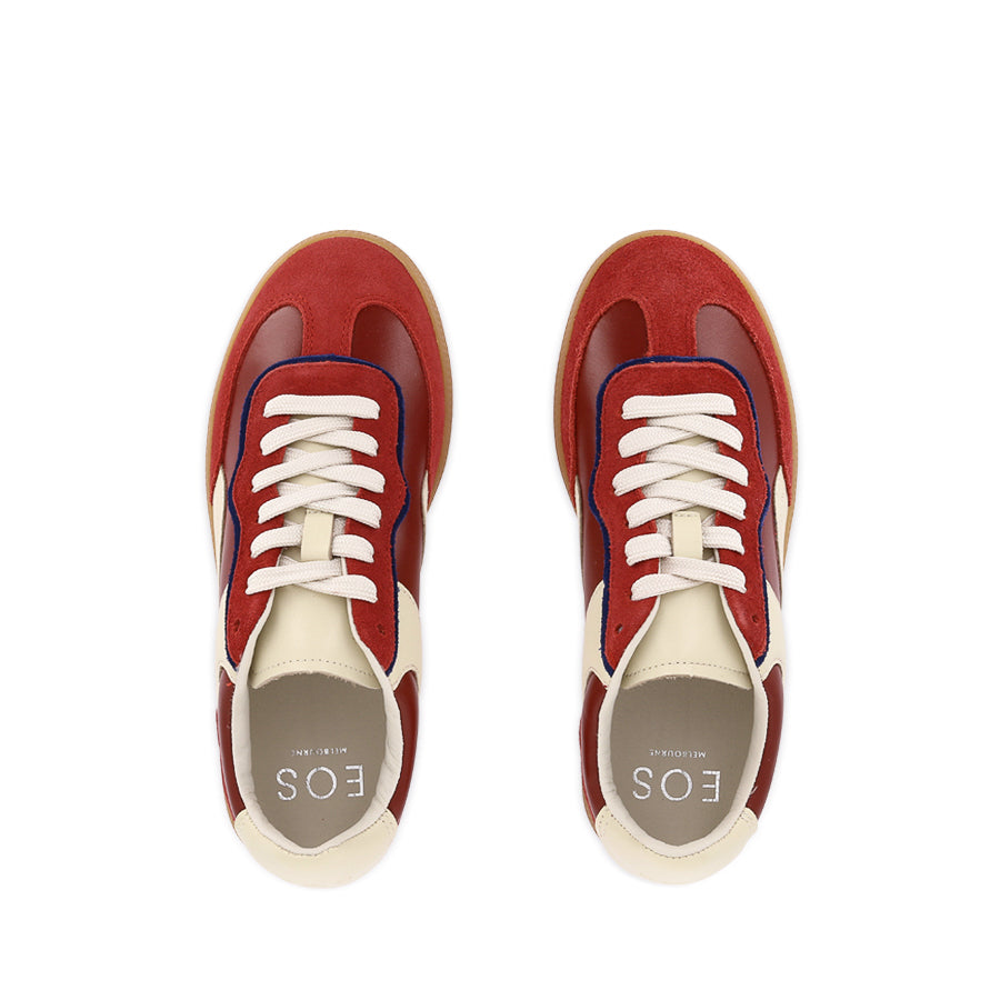 ANTIGONA - RED LEATHER/SUEDE