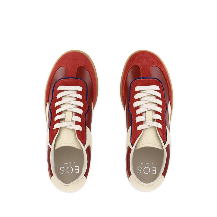 ANTIGONA - RED LEATHER/SUEDE