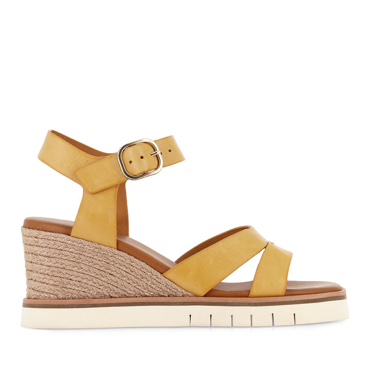 HAZY - SUNFLOWER LEATHER/NATURAL ROPE