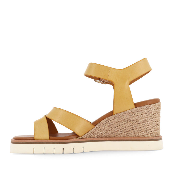 HAZY - SUNFLOWER LEATHER/NATURAL ROPE