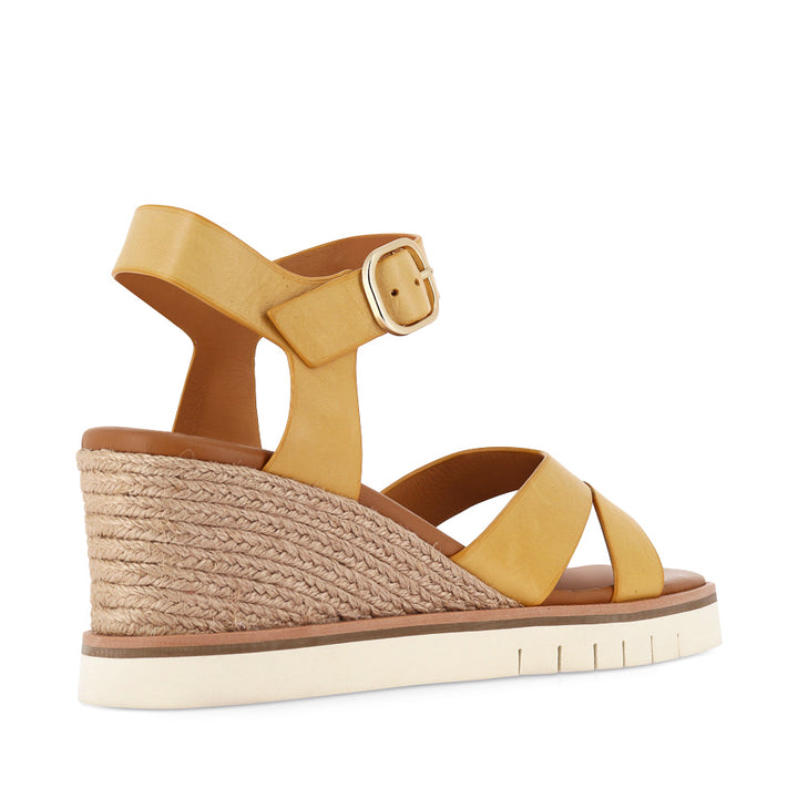 HAZY - SUNFLOWER LEATHER/NATURAL ROPE