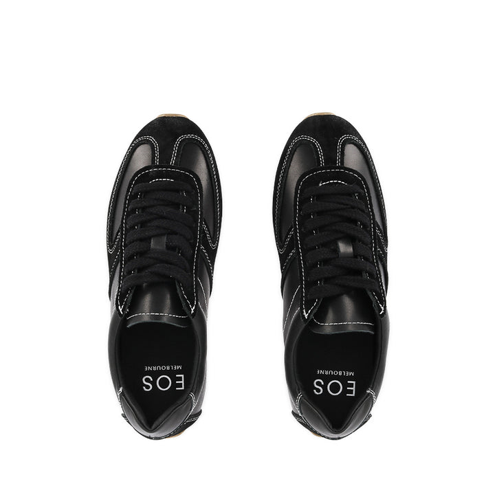 MAISIE - BLACK LEATHER/SUEDE